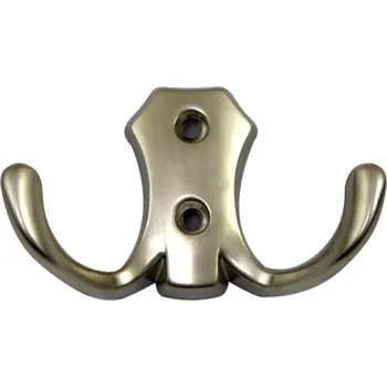 Věšák 81092 dvojháček staromosaz (Nástěnný dvojháček v povrchu mosaz. Jednoduchý a funkční doplněk do interiéru.)