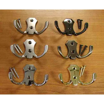 Věšák 63343 věšák BLAŽEJ staromosaz (Nástěnný věšák v povrchu mosaz. Vhodné řešení pro nábytek v interiéru.)