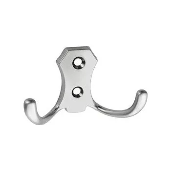 Věšák 770251 dvojháček kovový mini OZ-01 satén chrom (Nástěnný dvojháček v povrchu satén chrom. Praktický doplněk do interiéru.)