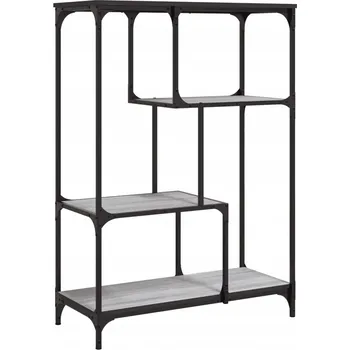 Knihovna Knihovna v industriálním stylu, šedý dub Sonoma, 81x36x115 cm