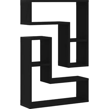 police Nástěnné police 2 ks Černý Dub 50x15x85 cm Dřevo