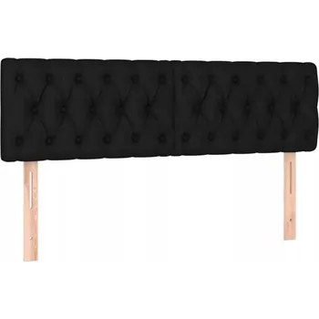 Čelo postele, nastavitelná výška, černé, 160x7x78/88 cm