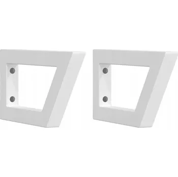 police Trapézové ocelové konzoly pro police bílé 15x30 cm