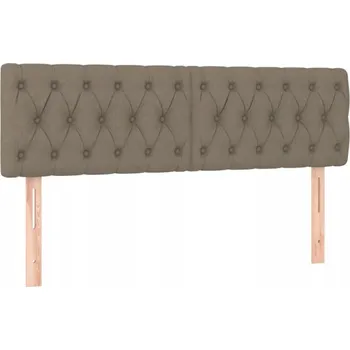 Čelo postele nastavitelné, tmavě šedá látka, 144x7x78/88 cm