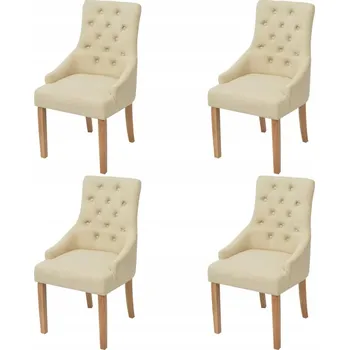 Jídelní židle Luxusní jídelní židle s područkami, krémová, 52x60x95,5 cm