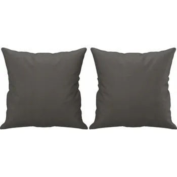 Polštář Polštáře z umělé kůže, šedé 40x40 cm