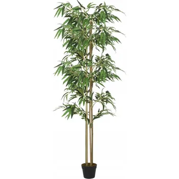 umělá květina Umělý bambus v plastovém květináči, 150 cm, 988 listů, zelený