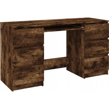 Psací stůl Psací stůl se zásuvkami z dřevotřísky, kouřový dub, 140x50x7