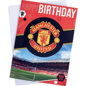 MANCHESTER UNITED FC Blahopřání Manchester United FC, se zvukem, 22x15 cm