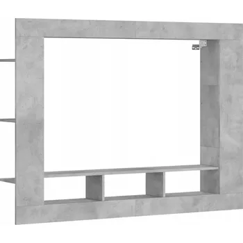 Televizní stolek Závěsná TV skříňka z materiálu na bázi dřeva, šedá betonu, 152x22x113