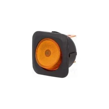vypínač ROCKER SPST pol 2 OFF-ON 10A/250VAC 25A/12VDC žlutá 50mΩ