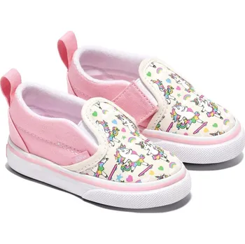 Chlapecká obuv dětské slip-ony VANS Slip-On V Ballet Skaticorn MARSHMALLOW/PINK - 20