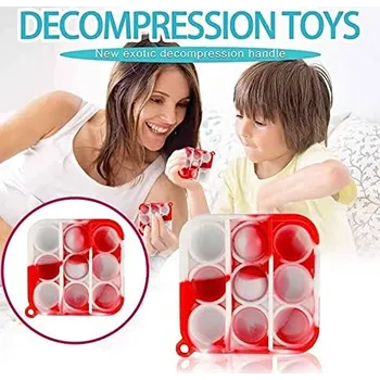 POP IT Pop It klíčenka Čtverec červený