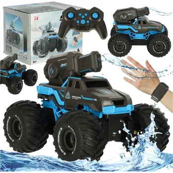 RC model auta KIK KX3269 RC Obojživelné vodotěsné auto ovládané gesty rukou 1:16, 2,4 GHz + 2 dálkové ovladače