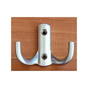 Věšák 63408 dvojháček LAMA satén chrom (Nástěnný dvojháček v povrchu satén chrom. Jednoduchý a funkční doplněk do interiéru.)