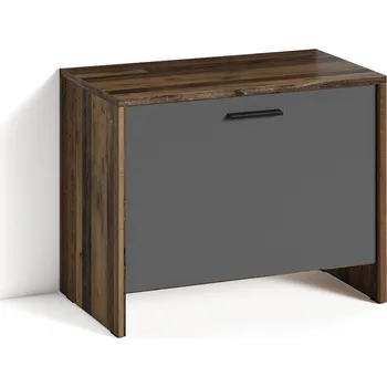 byLIVING Lavice Ben s poličkou na klobouky a háčkem na kabáty, ve starém stylu a antracitové barvě |