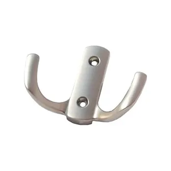 Věšák 770211 dvojháček kov satén nikl (Nástěnný dvojháček v povrchu satén nikl. Jednoduchý a funkční doplněk do interiéru.)