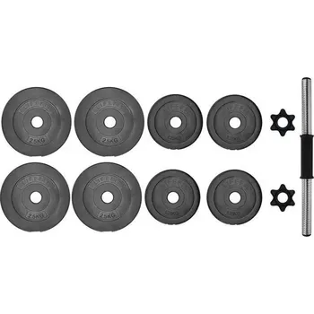 Pogumovaná/obalená nastavitelná činka Lifefit 1x 15 kg