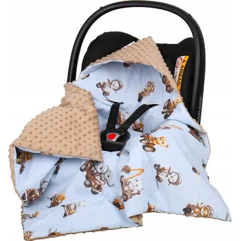 Zavinovačka BABYMAM MINKY DEKA DO AUTOSEDAČKY NOSÍTKA ZAVINOVAČKA TEPLÁ S KAPUCÍ