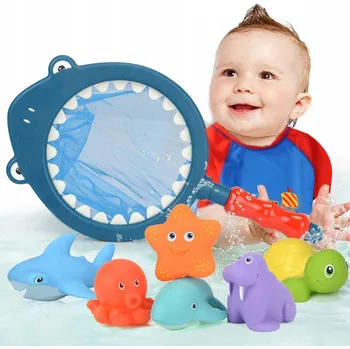 Hračka pro nejmenší Zvířátka do koupele do vany, senzorická, měnící barvy