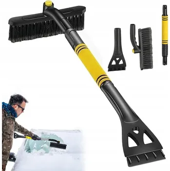 Autoškrabka ŠKRABKA NA LED S KARTÁČEM TELESKOPICKÁ NA AUTO DLOUHÁ 80 CM