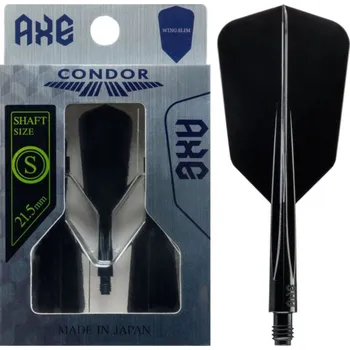Příslušenství pro šipky Condor Letky AXE - Slim - Wing - Short - Black CN466