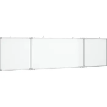 Kancelářský nábytek Skládací Magnetická Tabule Bílá 200x50x1,7 cm Hliníková