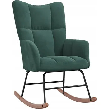 Křeslo Sametové křeslo Elegance, 61x78x98 cm, Tmavě zelené