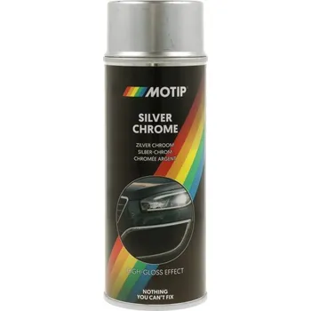Barva ve spreji Motip Stříbrný chromový akrylový lak ve spreji s efektem chromu 400 ml