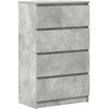 Komoda Minimalistická komoda se 4 zásuvkami, Šedá Betonu, 60x35x98,5 cm
