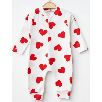 Kojenecký overall Dětský overal bílý Srdíčka 62