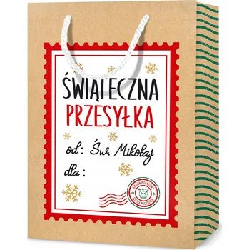 Dárková taška Dárková Taška Ozdobná Velká Vánoční Zásilka od Mikuláše Dárková Dárek