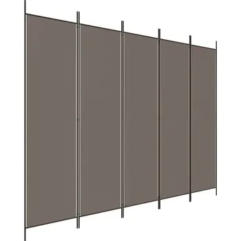 Paraván Paraván z antracitové tkaniny, 250 x 220 cm, skládací