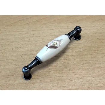 Nábytkové kování 11087 - úchyt 96mm zinek - porcelánový MLK7 (11087 - úchyt 96mm zinek - porcelánový MLK7. Vhodné řešení pro nábytek v interiéru.)