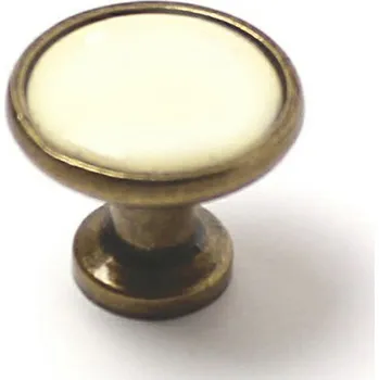 Nábytkové kování 91024 knopka 30,5mm, porcelánová béžová (Nábytková knopka 30 o průměru 5 mm. Jednoduchý a funkční doplněk do interiéru.)