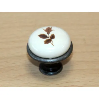 Nábytkové kování 11041 knopka 29mm zinek - porcelánový podzim (Nábytková knopka 29 o průměru 29 mm. Vhodné řešení pro nábytek v interiéru.)