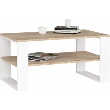 Konferenční stolek Konferenční stolek Akord ALEX obdélníkový 92 x 53 x 45 cm bílý, dub sonoma
