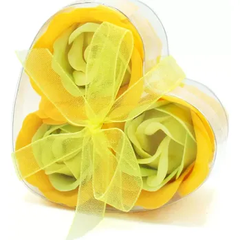 Mýdlo Žluté mýdlové růže v dárkovém balení – relaxační a dekorativní dárek