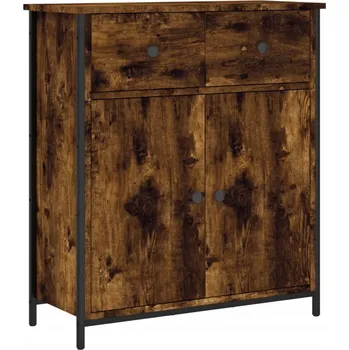 Komoda Skříňka Kouřový Dub 70x30x80 cm Materiál na bázi dřeva
