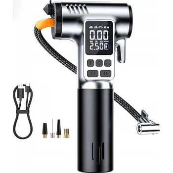 Kompresor PŘENOSNÝ AUTO KOMPRESOR NA PNEUMATIKY S PUMPIČKOU A LCD DISPLEJEM