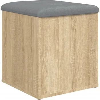 Lavice s úložným prostorem a sedákem, Dub Sonoma, 42x42x45 cm