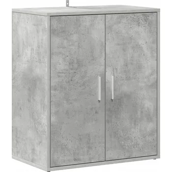 Botník Botník s 5 policemi, šedá betonu, 60x35x70 cm, montáž na stěnu