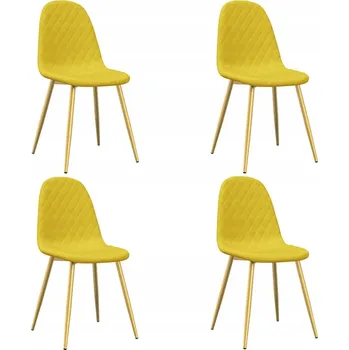 Jídelní židle Elegantní jídelní židle Samet Hořčicová 45x53,5x83 cm