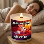 Ahome CZ Krásná svíčka s praskajícím knotem Zapal mě, když máš chuť na - Paní králíková 237759758