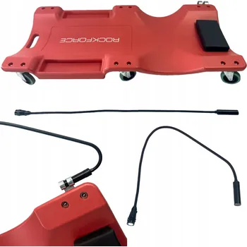 Dílenské montážní lehátko Dílenské lehátko plastové na 6 kolečkách, s LED svítilnou