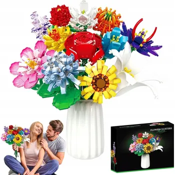 ostatní stavebnice Kytice z kostek 1064 dílků Kreativní dárek pro maminku nebo přítelkyni