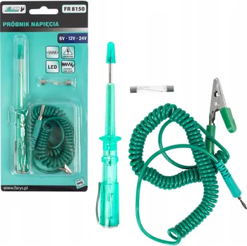 Zkoušečka Tester Napětí do Auta 6V 12V 24V s Sondou a Krokosvorkou FR8150