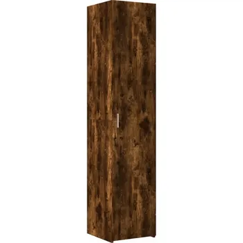 Komoda Vysoká skříňka s přihrádkami, kouřový dub, 40 x 42,5 x 185 cm