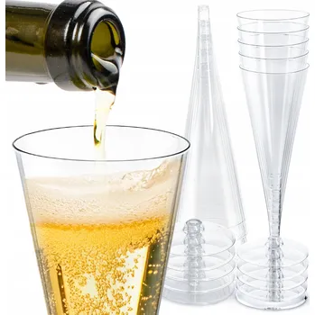 Sklenice SKLENIČKY 120 ML SKLENIČKY NA ŠAMPAŇSKÉ NA VÍNO Sada 10 ks