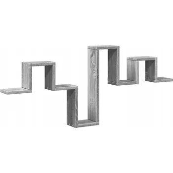 Knihovna Nástěnná police na knihy, šedý dub sonoma, 104,5x10x43 cm, 30 kg